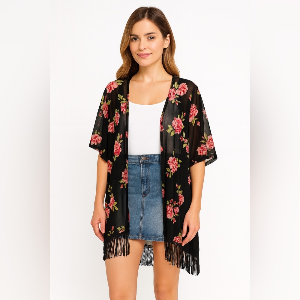 Siren Lily Sheer Rose Floral Cammi Cover